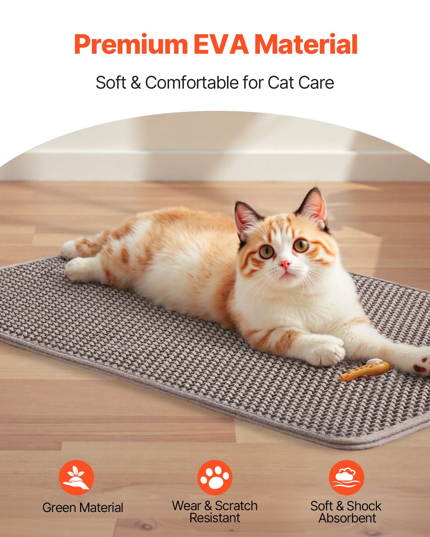Double-Layer Honeycomb Cat Litter Trapping Mat (30" × 24") — Non-Slip, Urine-Proof Floor Protector