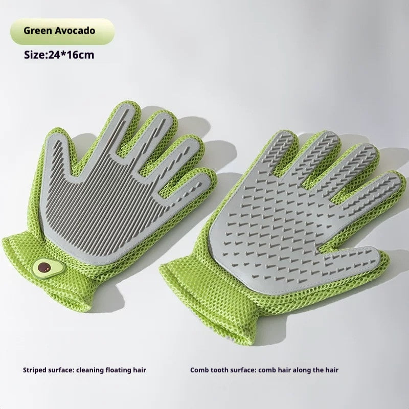 Pet Hair Removal Gloves — Gentle Shedding & Grooming Gloves for Cats & Dogs