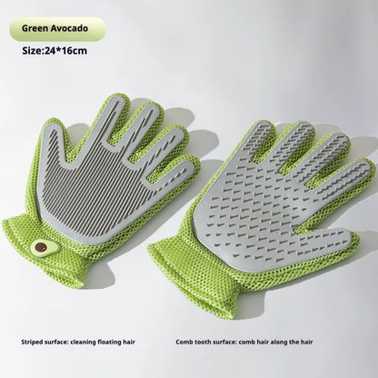 Pet Hair Removal Gloves — Gentle Shedding & Grooming Gloves for Cats & Dogs