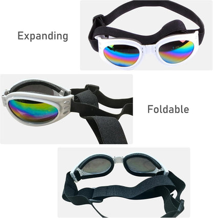 Pet Sunglasses & Goggles — Windproof UV Glasses for Dogs & Cats with Adjustable Strap