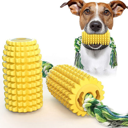 Durable Chew & Squeak Corn-Cob Dog Toy — For Small, Medium, and Large Dogs