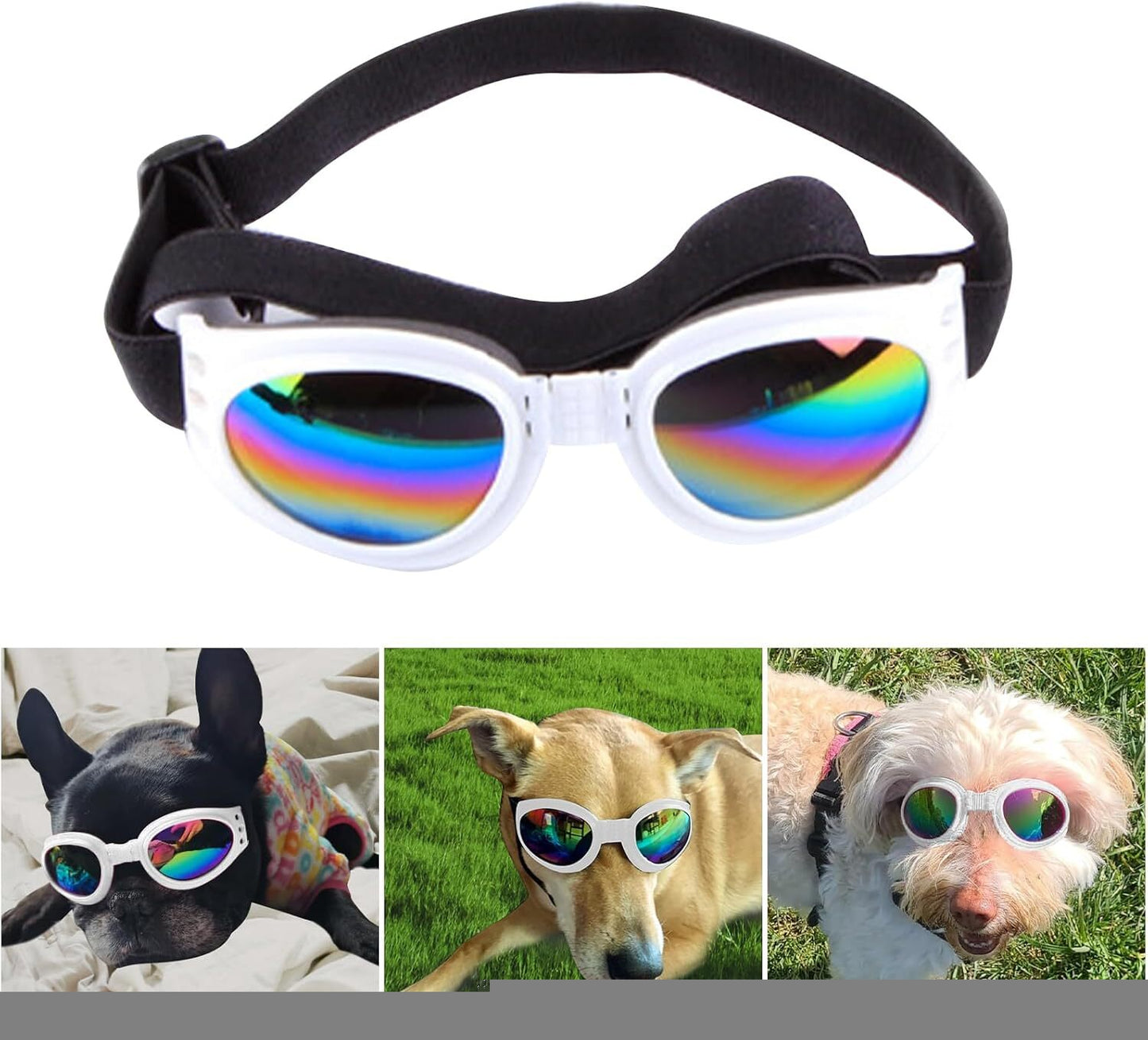 Pet Sunglasses & Goggles — Windproof UV Glasses for Dogs & Cats with Adjustable Strap