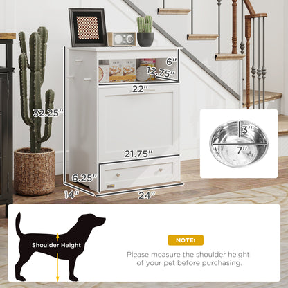 Pet Feeder Station & Storage Cabinet — Organized Feeding & Storage Solution for Dogs & Cats