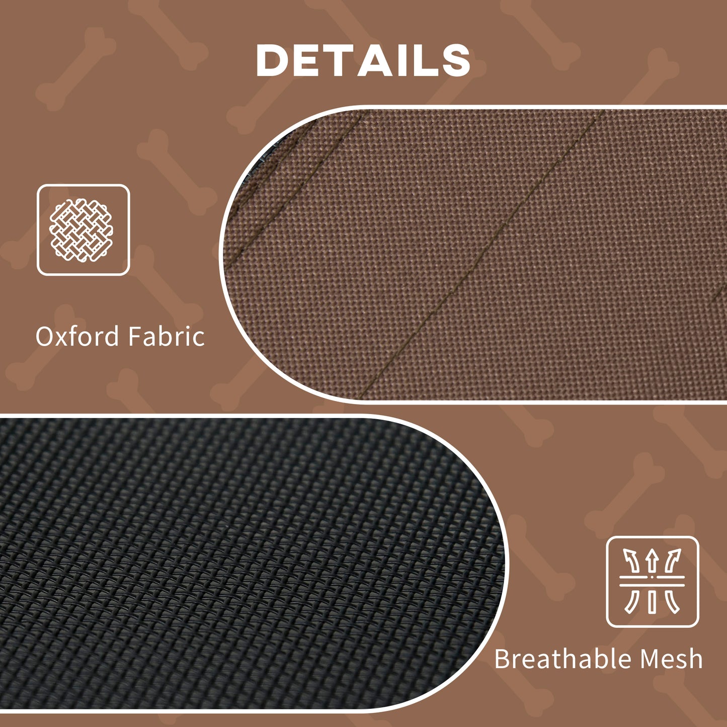 48" x 36" Elevated Portable Dog Cot with Canopy – Cooling Outdoor Pet Bed for Dogs