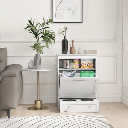 Pet Feeder Station & Storage Cabinet — Organized Feeding & Storage Solution for Dogs & Cats