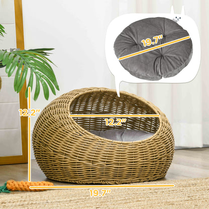 Soft Cat Bed with Washable Cushion – Cozy Pet Bed for Indoor Cats