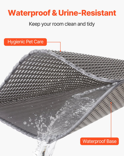 Double-Layer Honeycomb Cat Litter Trapping Mat (30" × 24") — Non-Slip, Urine-Proof Floor Protector