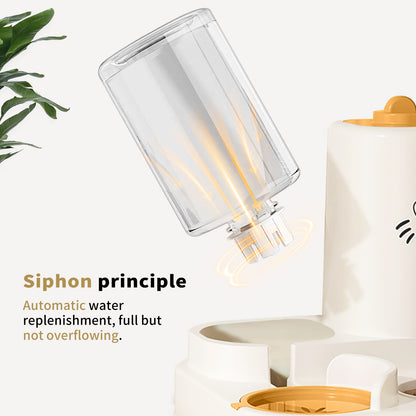 2-in-1 Automatic Cat Feeder & Water Dispenser — Dry Food + Water Bowl for Indoor Pets