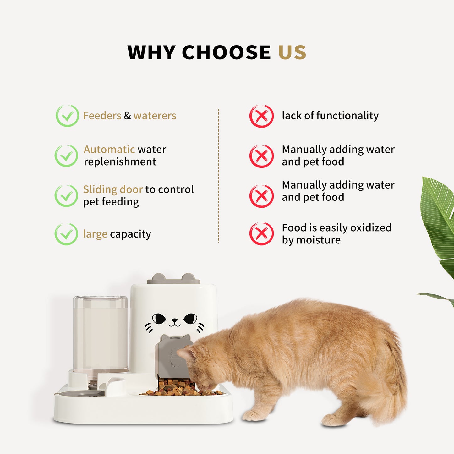 2-in-1 Automatic Cat Feeder & Water Dispenser — Dry Food + Water Bowl for Indoor Pets