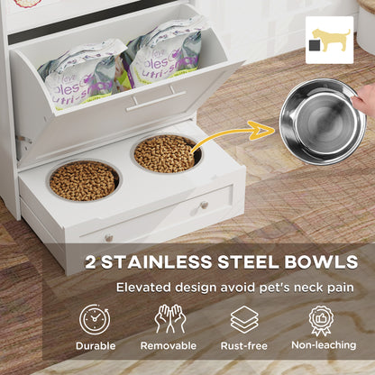 Pet Feeder Station & Storage Cabinet — Organized Feeding & Storage Solution for Dogs & Cats