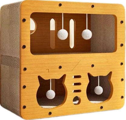 Wooden Cat House – Cozy Indoor/Outdoor Shelter for Cats