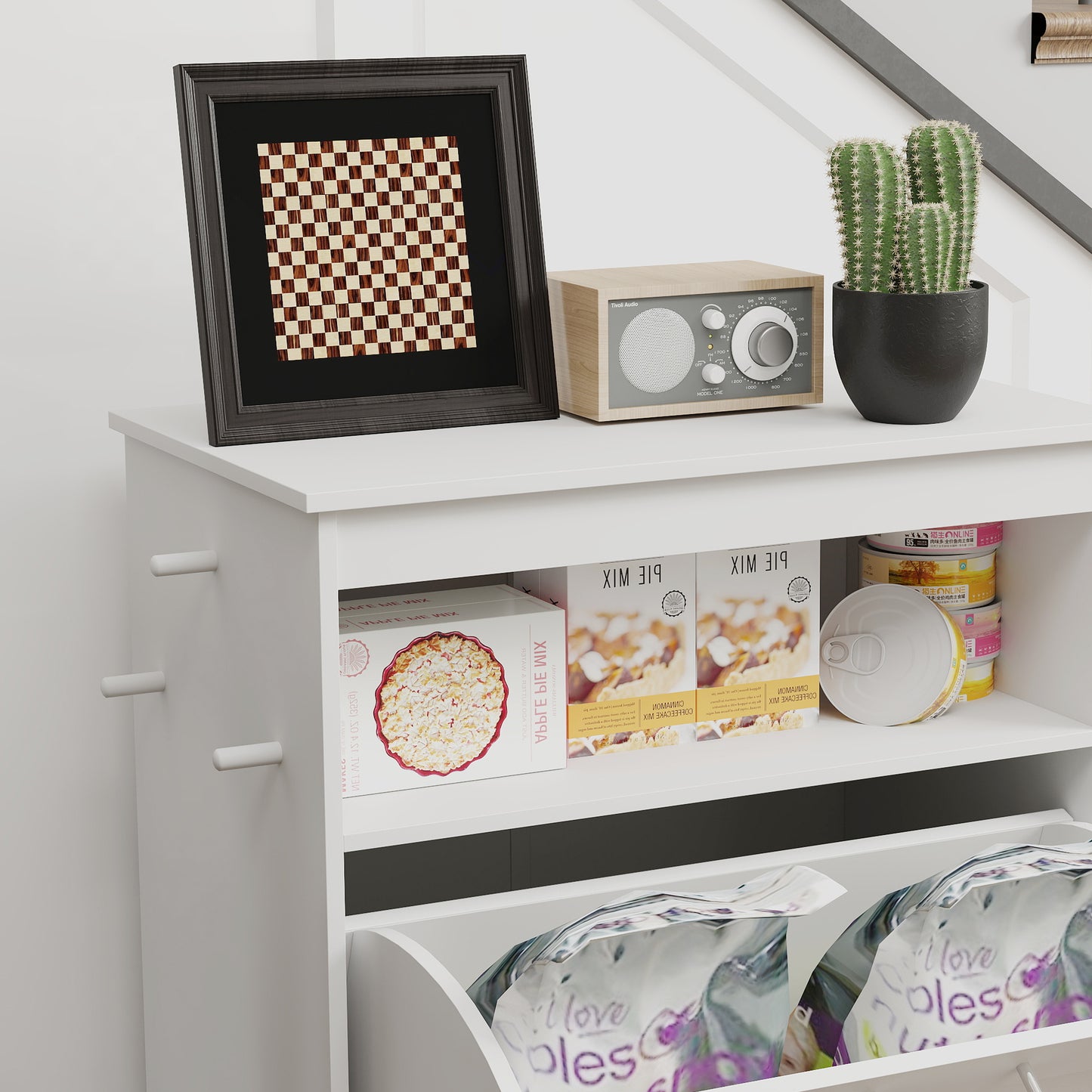 Pet Feeder Station & Storage Cabinet — Organized Feeding & Storage Solution for Dogs & Cats