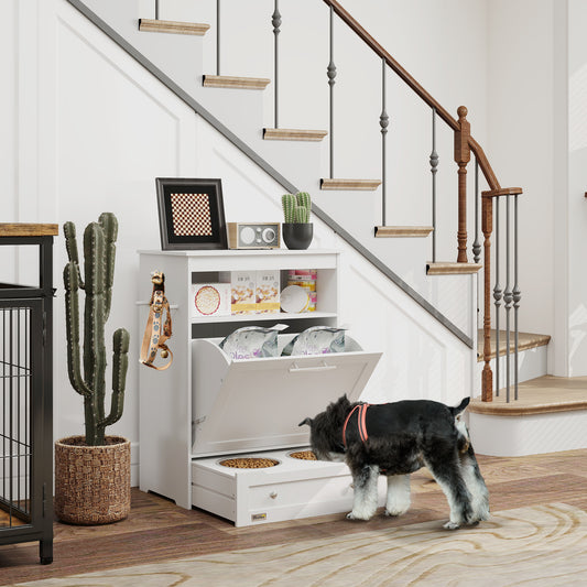 Pet Feeder Station & Storage Cabinet — Organized Feeding & Storage Solution for Dogs & Cats