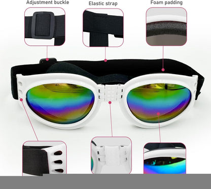 Pet Sunglasses & Goggles — Windproof UV Glasses for Dogs & Cats with Adjustable Strap