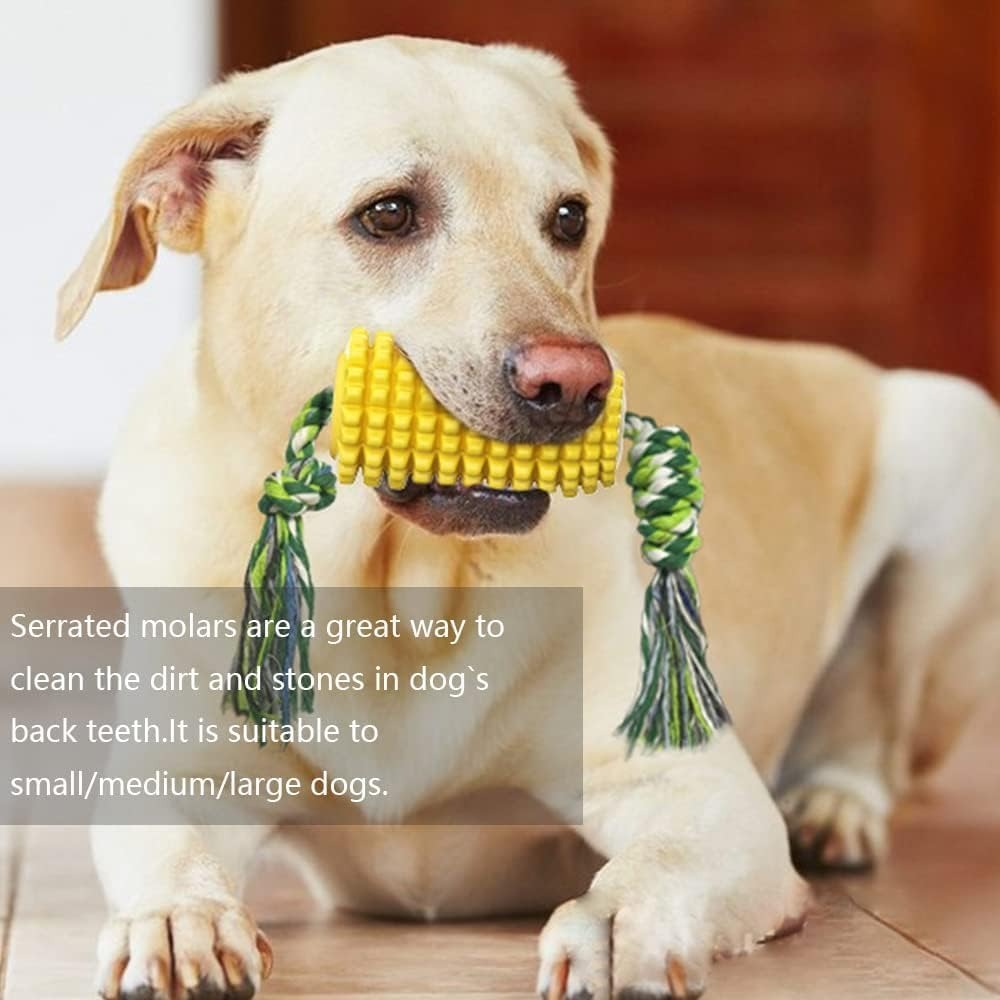 Durable Chew & Squeak Corn-Cob Dog Toy — For Small, Medium, and Large Dogs