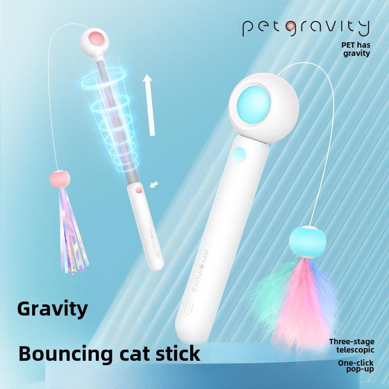 Retractable Laser Cat Stick Toy — Safe Interactive Wand for Indoor Cats