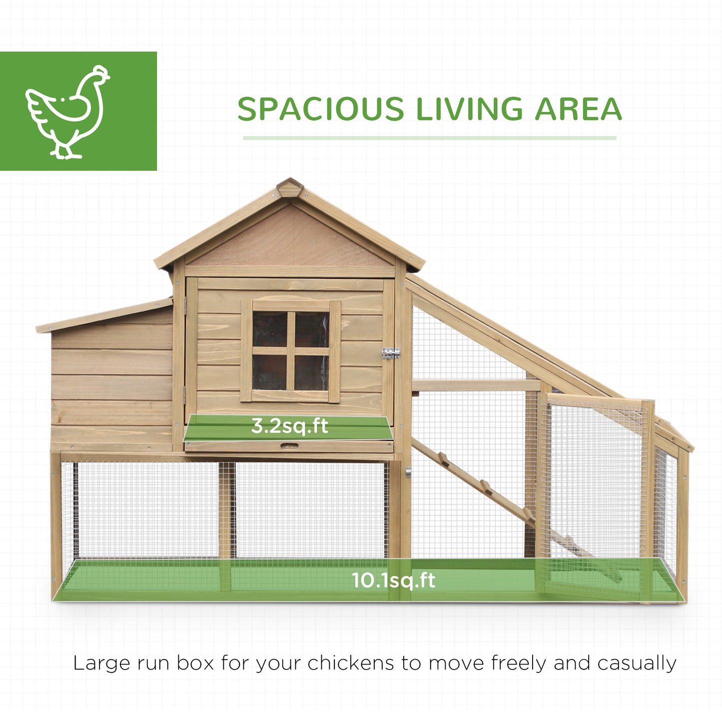 Backyard Wood Chicken Coop & Hen Cage — Secure Poultry Pen for Chickens, Ducks & Small Animals